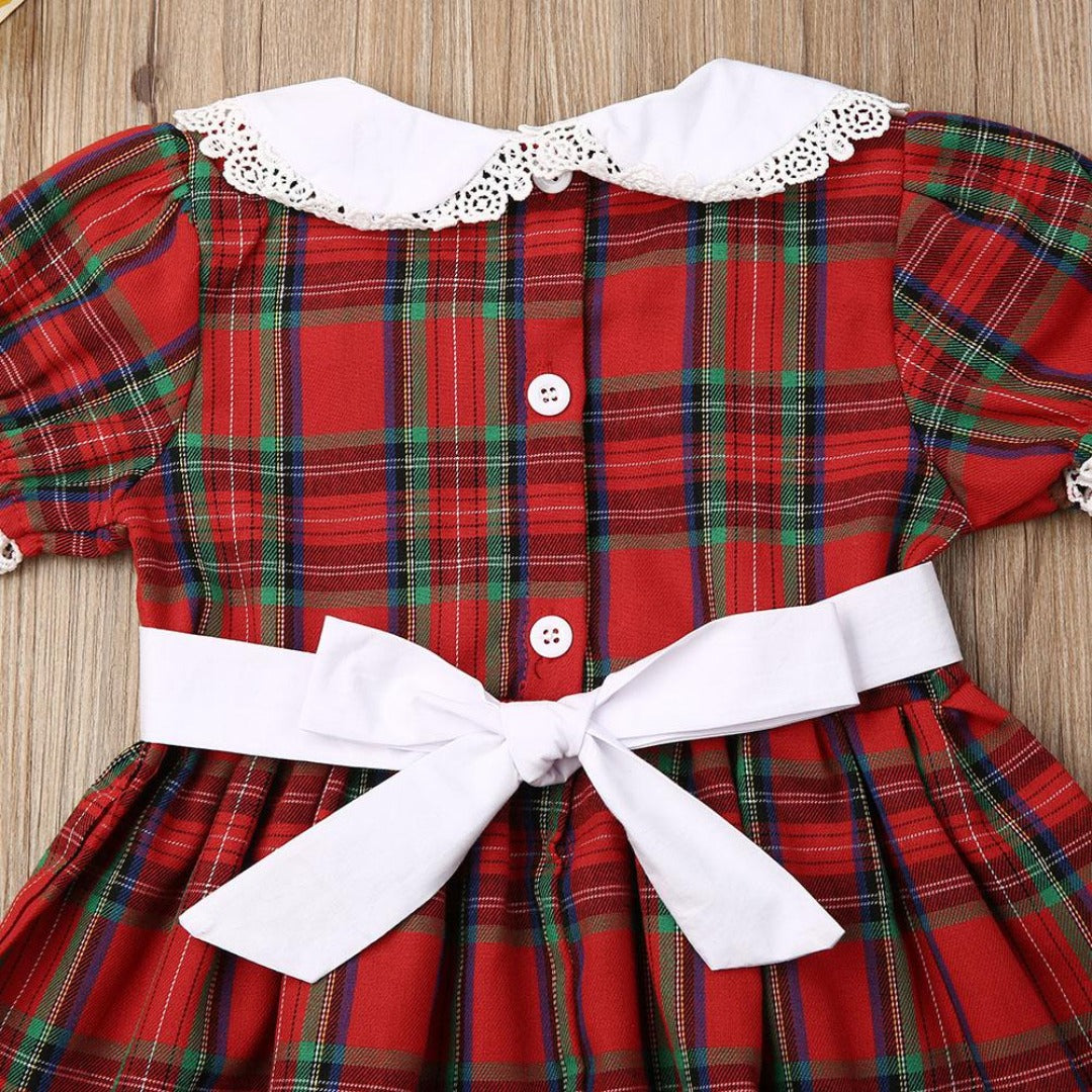 Girl Plaid Romper and Dress Siblings Matching Outfit