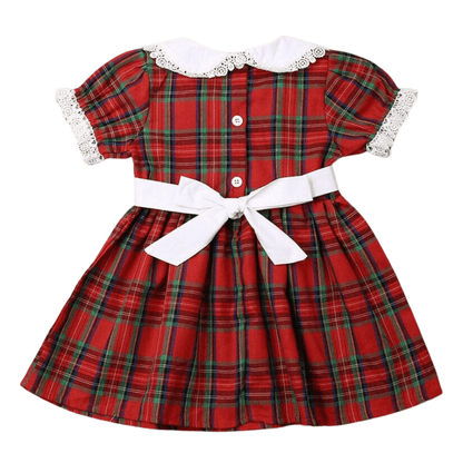 Girl Plaid Romper and Dress Siblings Matching Outfit