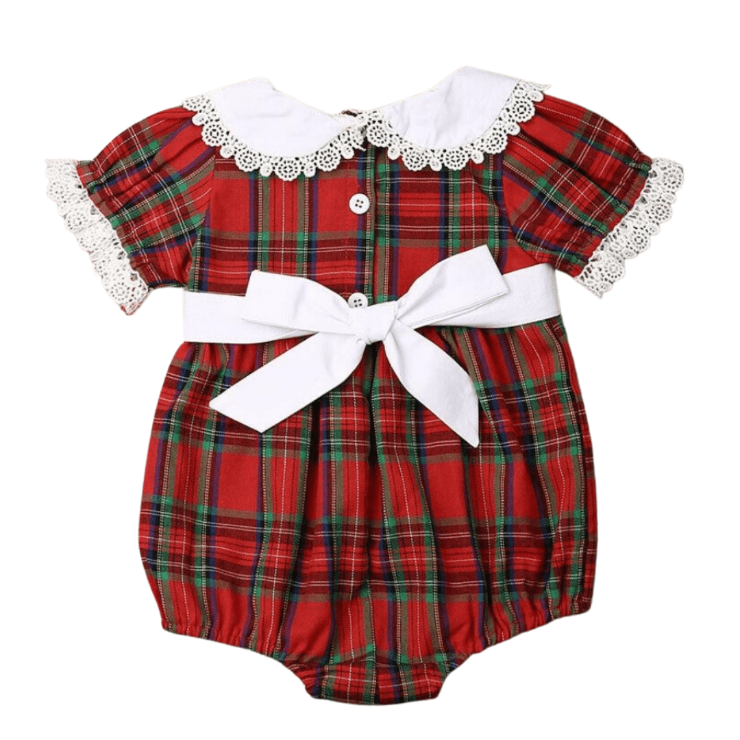 Girl Plaid Romper and Dress Siblings Matching Outfit