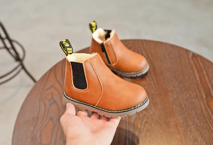 Kids Fashion Boots - Zippered Snow Boots