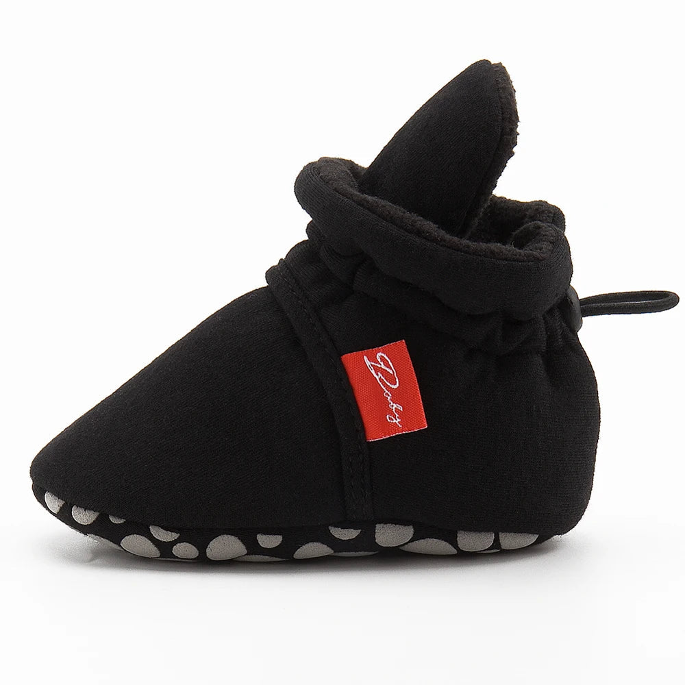 Baby Girls and Boys Cotton Sole Sock Shoes