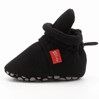 Baby Girls and Boys Cotton Sole Sock Shoes
