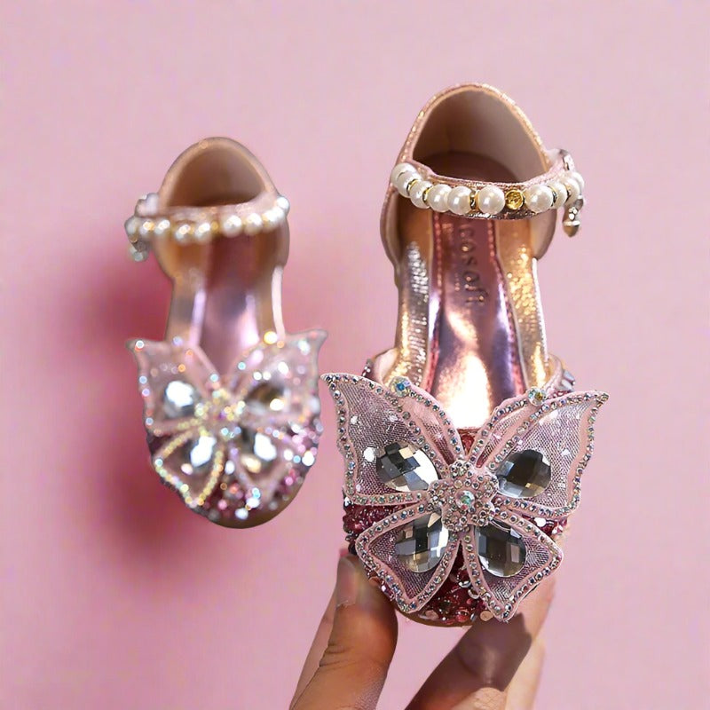 Lace Bow Princess Shoes - Girls' Party Wedding Shoes