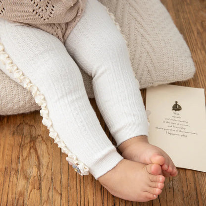 Cozy Ribbed Cotton Tights for Baby Girls - Stylish Warmth in Every Color