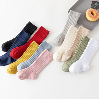 Baby Knee-High Socks: Plain Long Sock (Newborn-4 Years)