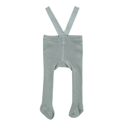 Baby Cotton Suspender Pantyhose - Cute Solid Color Overall Leggings