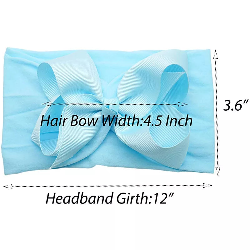 20PCS Soft Baby Headbands with Bows for Babies