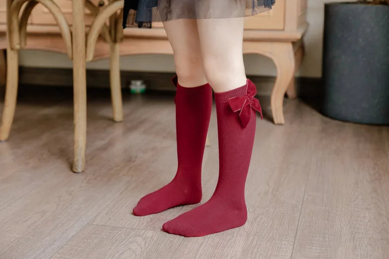 Bow Knee High Socks for Baby Girls