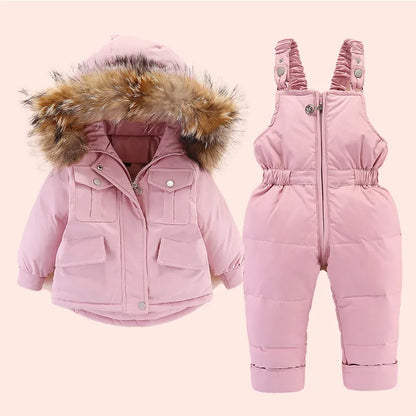 Children's Winter Set: Down Jacket + Jumpsuit