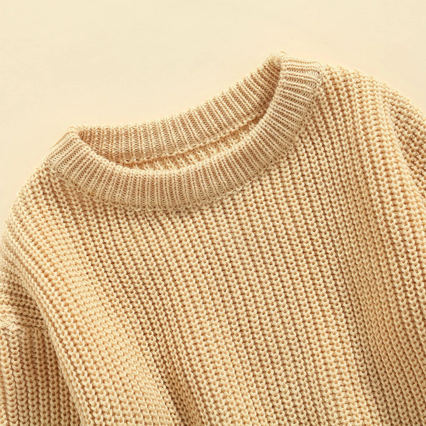 Autumn Long-Sleeved Knitted Sweater for Babies