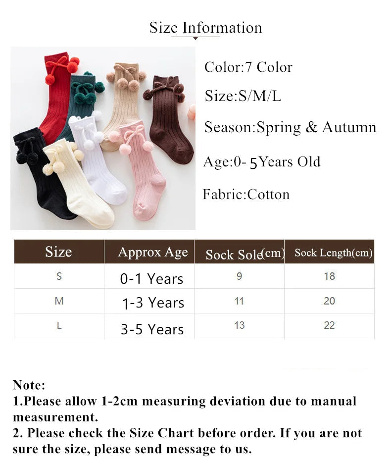 Knee High Socks for Baby Girls