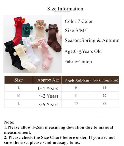 Knee High Socks for Baby Girls