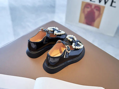 Girls Princess Flats with Bow-knot & Pearls