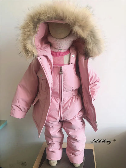 Children's Winter Set: Down Jacket + Jumpsuit