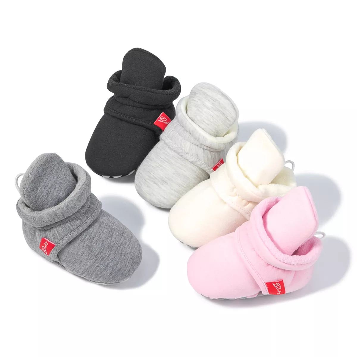 Baby Girls and Boys Cotton Sole Sock Shoes