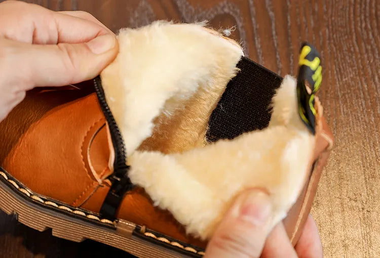 Kids Fashion Boots - Zippered Snow Boots