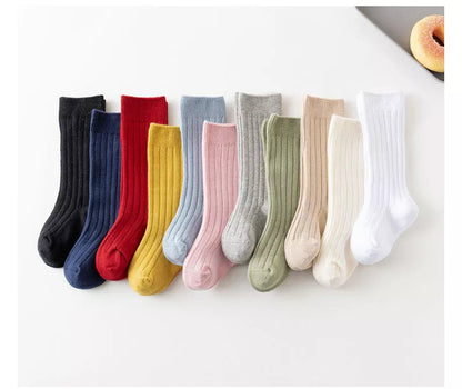 Baby Knee-High Socks: Plain Long Sock (Newborn-4 Years)