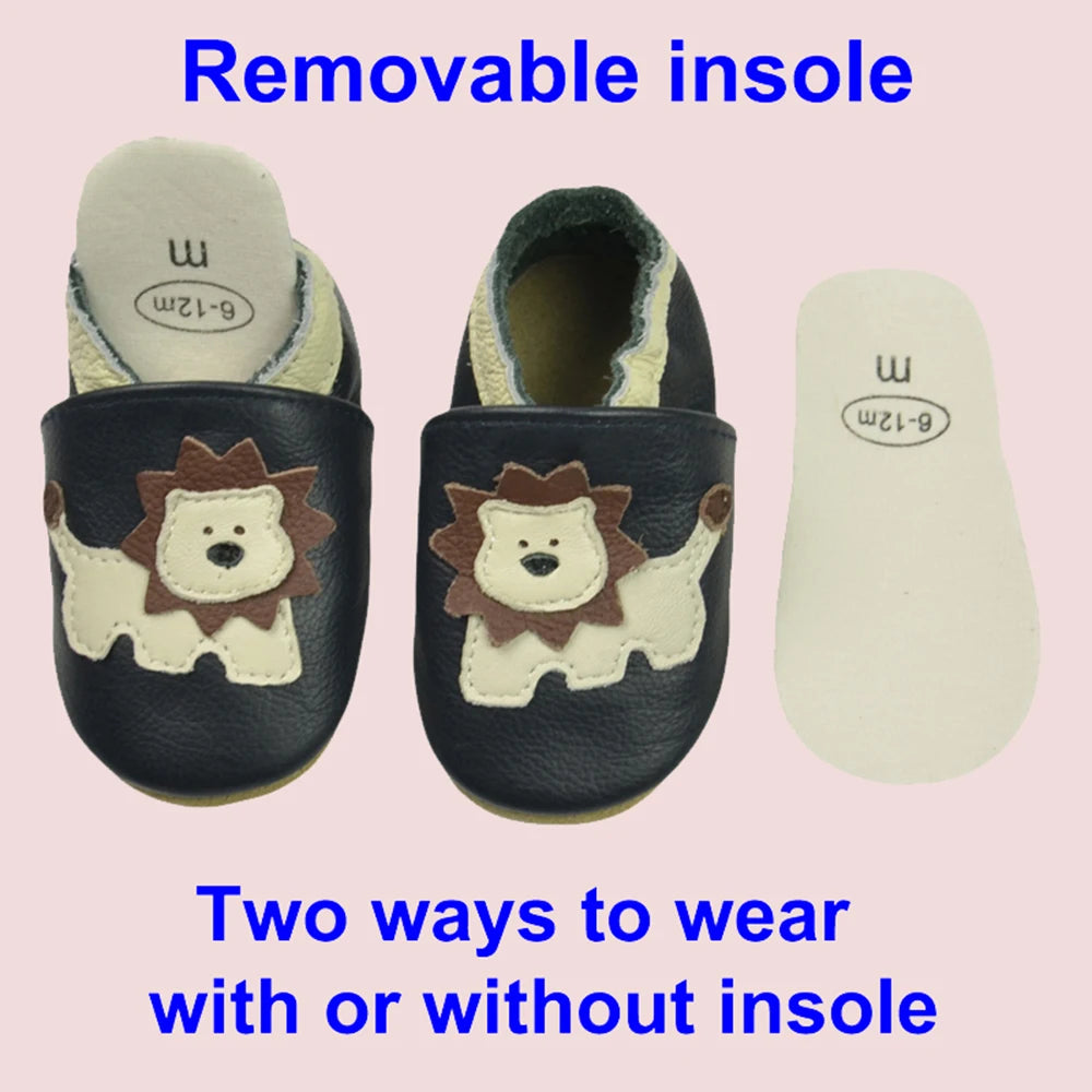 Genuine Leather Soft Sole Baby Shoes: Newborn Moccasins Slippers