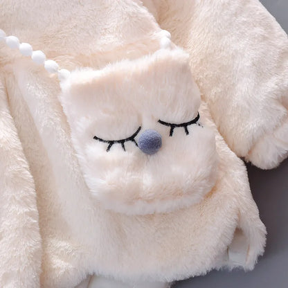 Cute Rabbit Ears Baby Jacket - Warm Hooded Outerwear