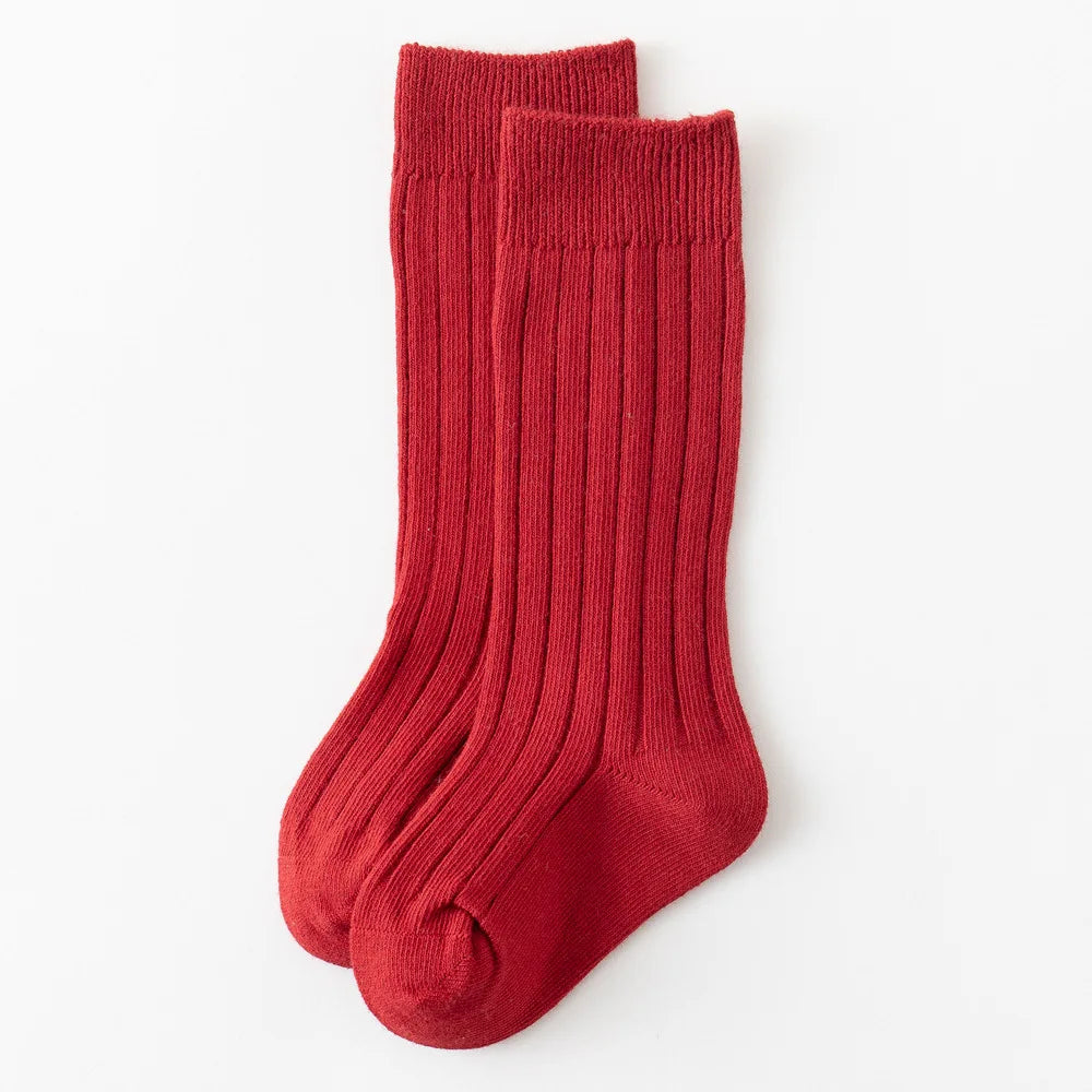 Baby Knee-High Socks: Plain Long Sock (Newborn-4 Years)