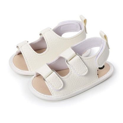 New Baby Sandals: PU Soft Sole Anti-Slip Infant First Walker Crib Shoes