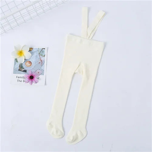 Plain Tights With Shoulder Straps for Newborn-3 years old