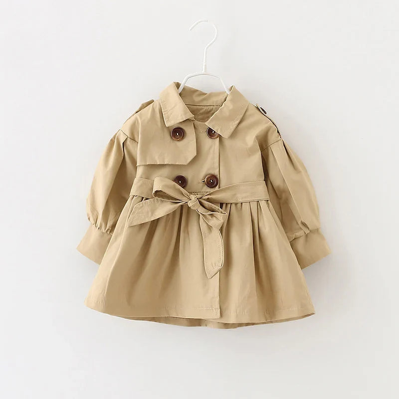 Cotton Trench Coat: Stylish Baby Girl Outerwear