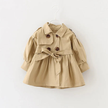 Cotton Trench Coat: Stylish Baby Girl Outerwear