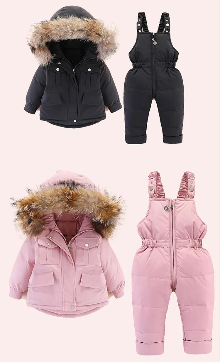 Children's Winter Set: Down Jacket + Jumpsuit