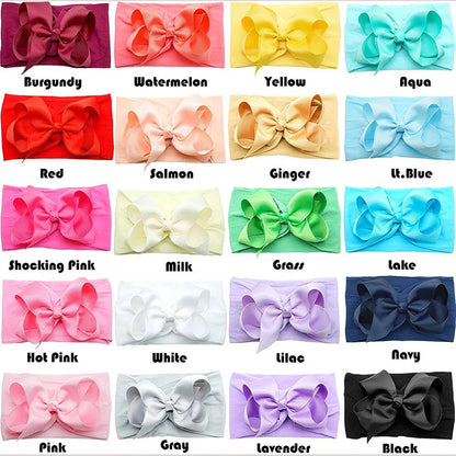 20PCS Soft Baby Headbands with Bows for Babies