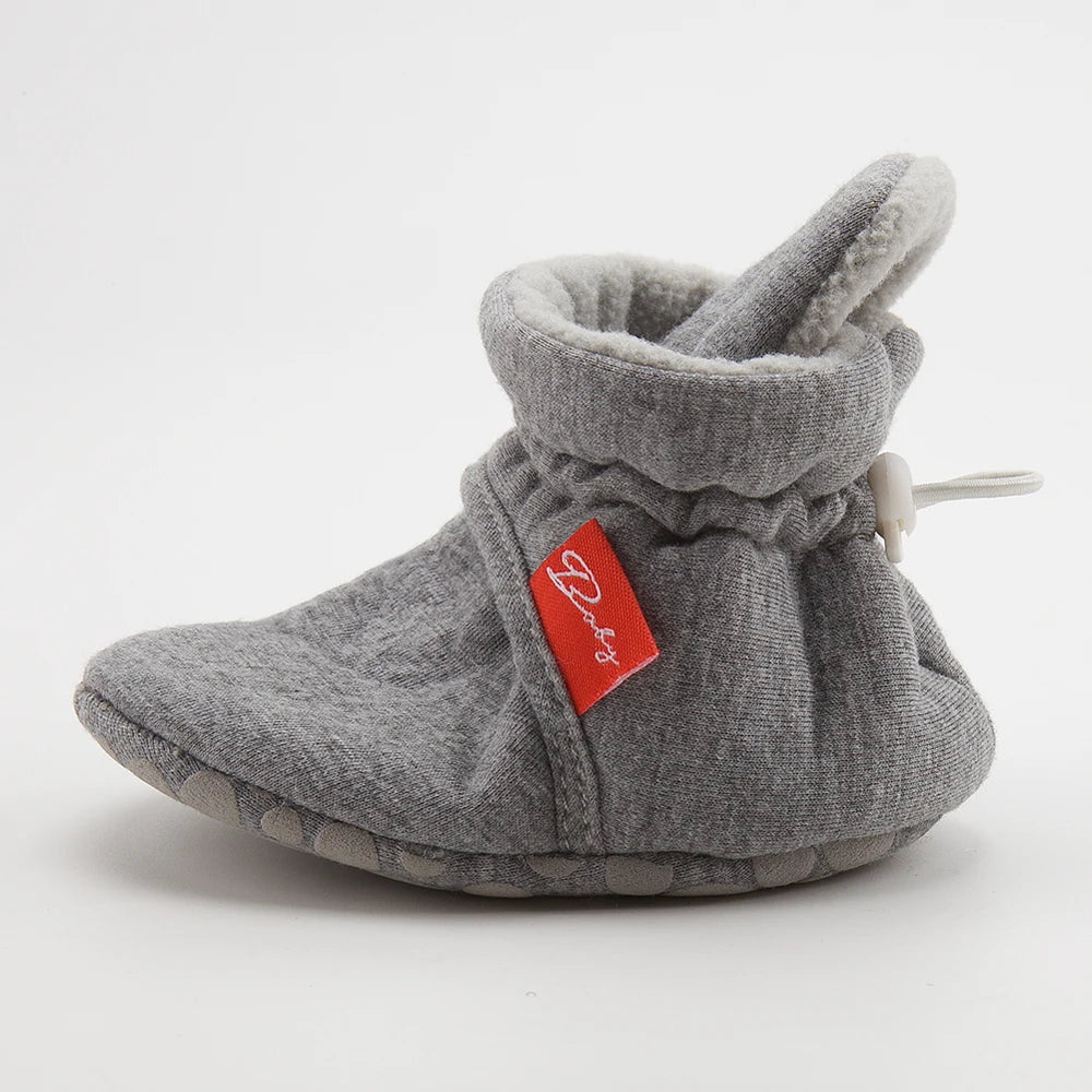 Baby Girls and Boys Cotton Sole Sock Shoes