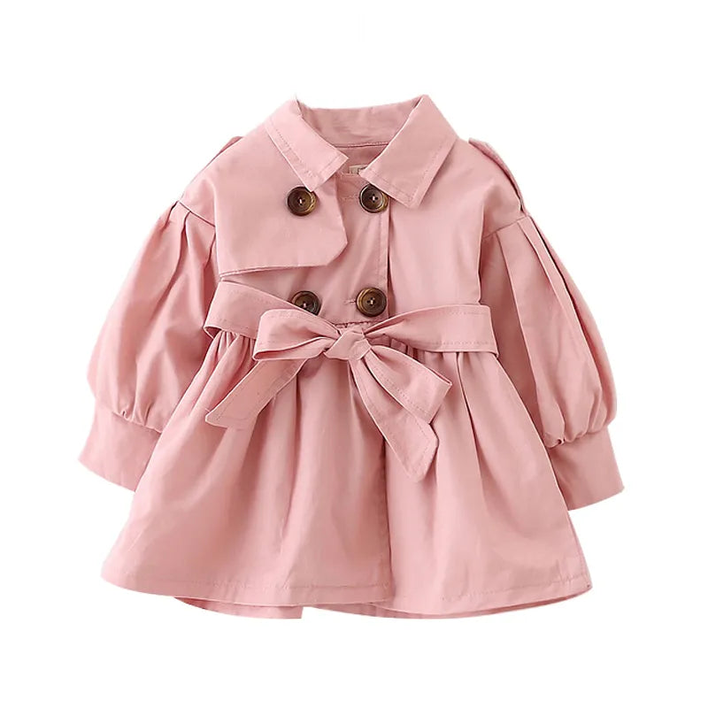 Cotton Trench Coat: Stylish Baby Girl Outerwear