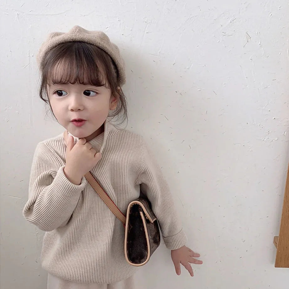 Baby Girls' Knitted Sweater: Warm & Stylish (1-7 Years)