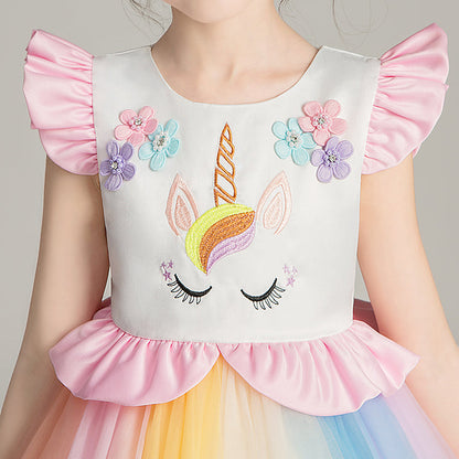 Unicorn Princess Summer Petal Sleeve Dress