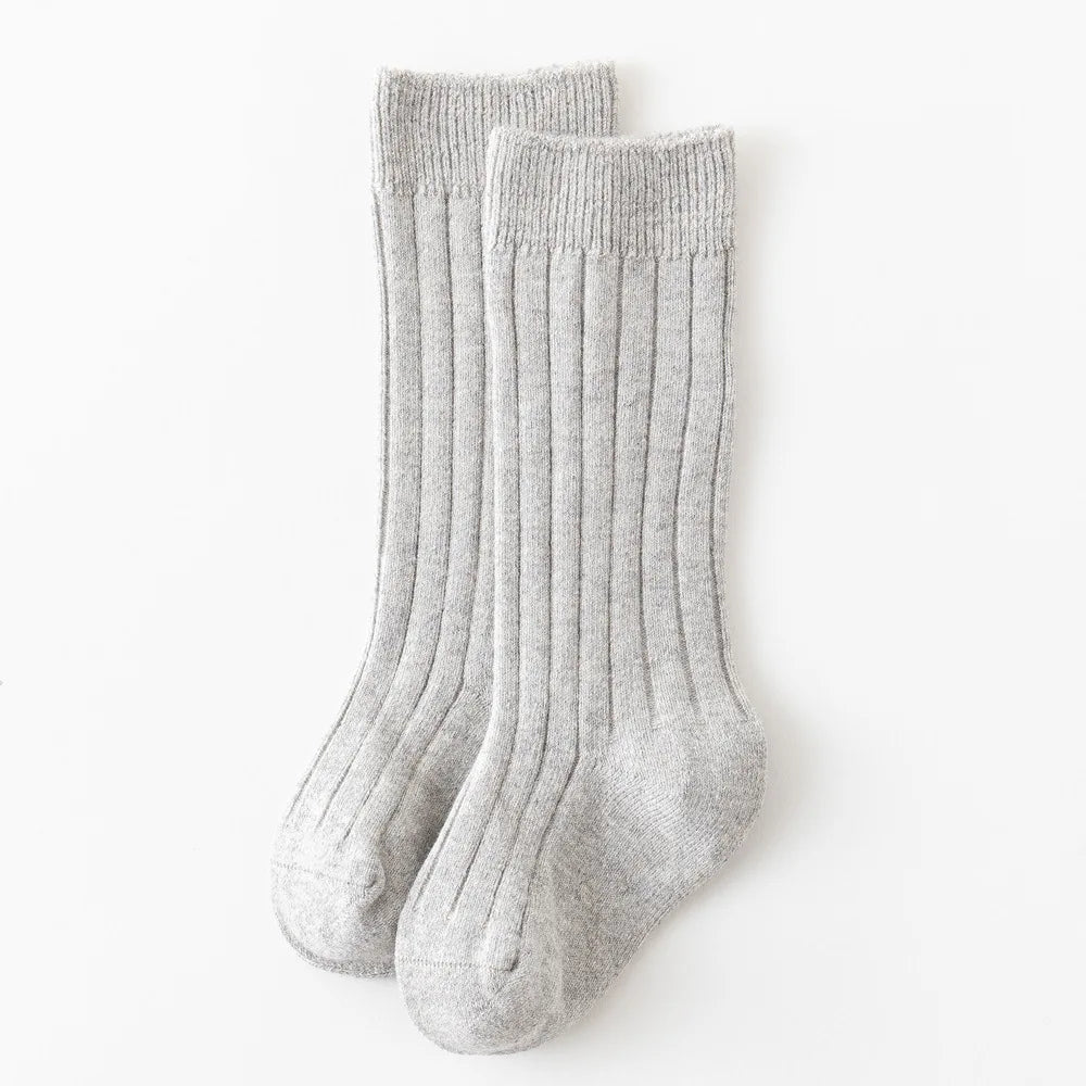 Baby Knee-High Socks: Plain Long Sock (Newborn-4 Years)