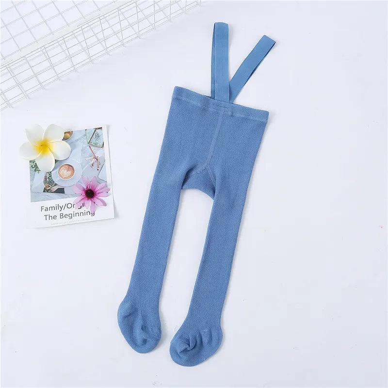 Plain Tights With Shoulder Straps for Newborn-3 years old