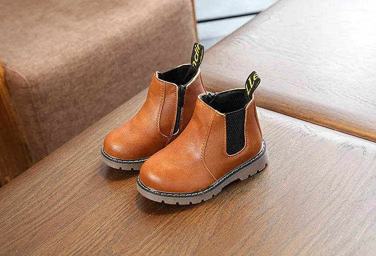 Kids Fashion Boots - Zippered Snow Boots