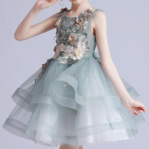 Floral Embroidered Princess Cocktail Dress