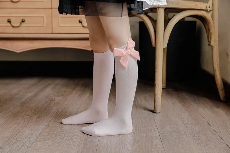 Bow Knee High Socks for Baby Girls