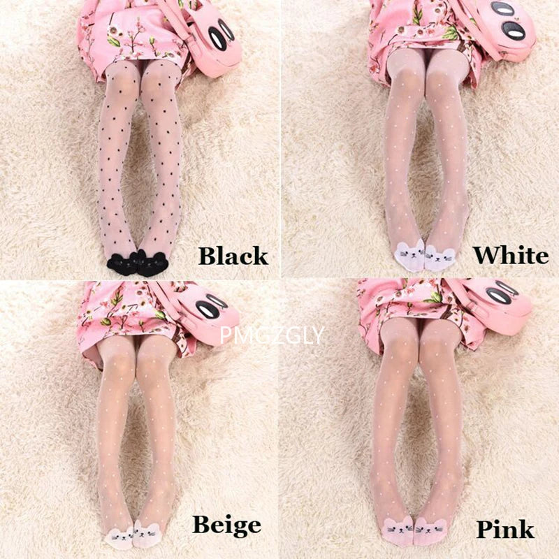 Cute Cat Girl Tights for Girls (1-9Y)