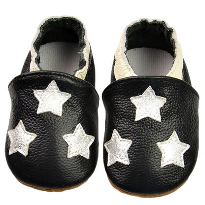 Genuine Leather Soft Sole Baby Shoes: Newborn Moccasins Slippers