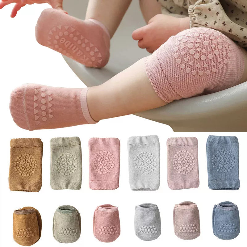 Baby Knee Pads & Anti-Slip Socks Set