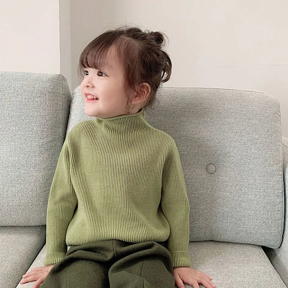 Baby Girls' Knitted Sweater: Warm & Stylish (1-7 Years)