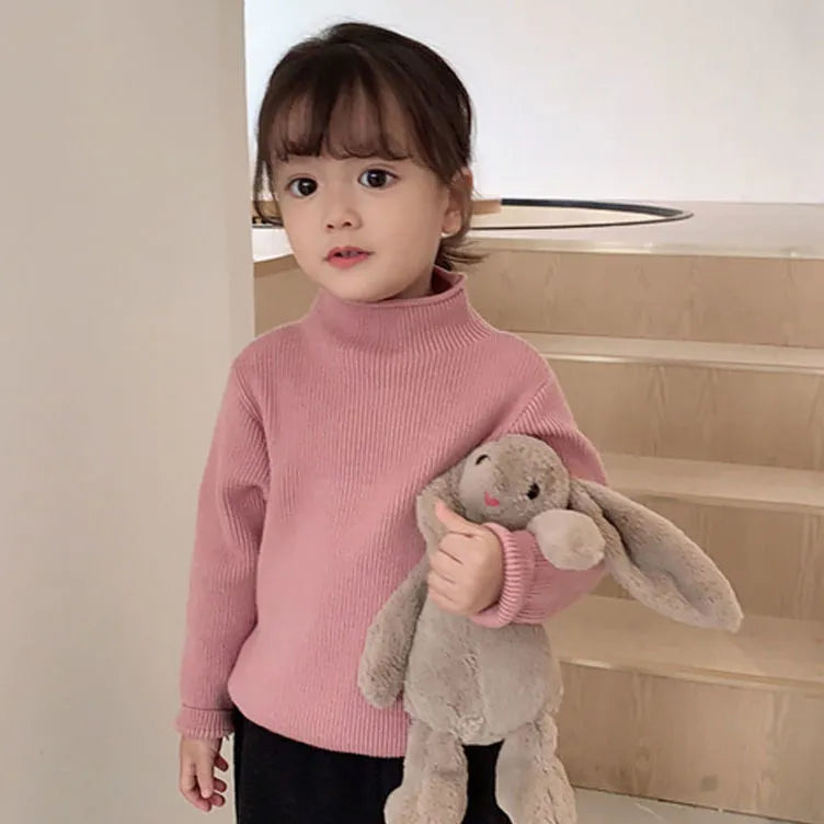 Baby Girls' Knitted Sweater: Warm & Stylish (1-7 Years)
