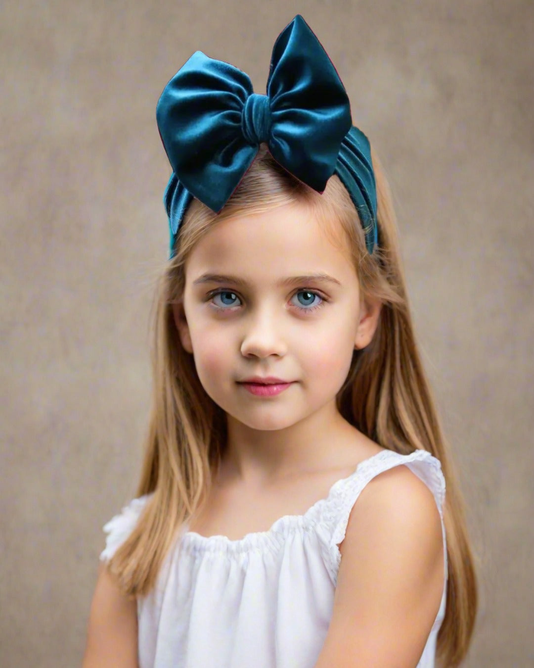 Solid Velvet Baby Bow Headband - Winter Hair Accessory