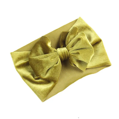 Solid Velvet Baby Bow Headband - Winter Hair Accessory