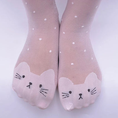 Cute Cat Girl Tights for Girls (1-9Y)