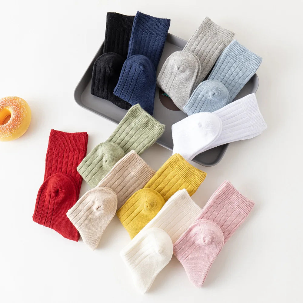 Baby Knee-High Socks: Plain Long Sock (Newborn-4 Years)