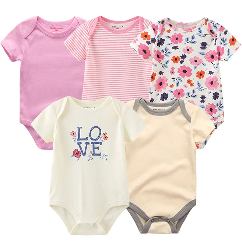 Bodysuits - Adorable Short Sleeve Overalls for Baby Girls