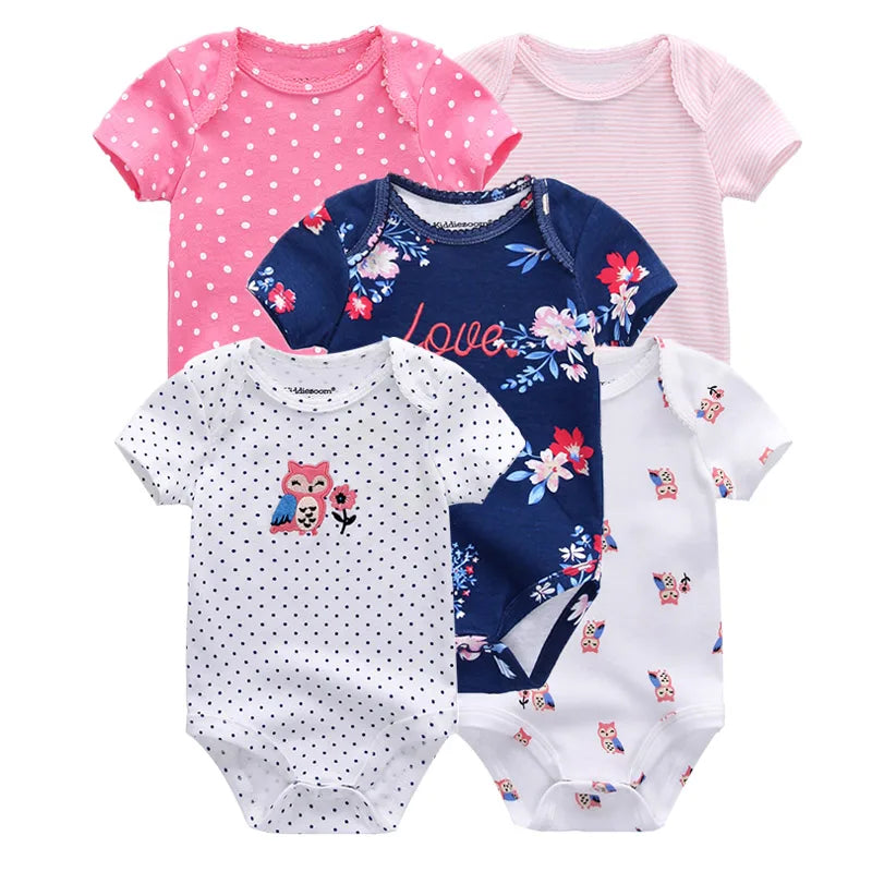 Bodysuits - Adorable Short Sleeve Overalls for Baby Girls